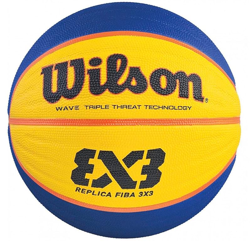 Мяч баскетбольный Wilson Fiba 3x3 Replica RBR (6, blue-yellow) - фото #0, Technodom.kz