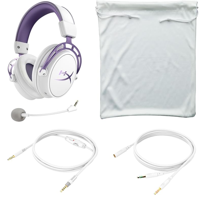 Игровая гарнитура HyperX Cloud Alpha, Purple/White (HX-HSCA-PL) - фото #3, Technodom.kz