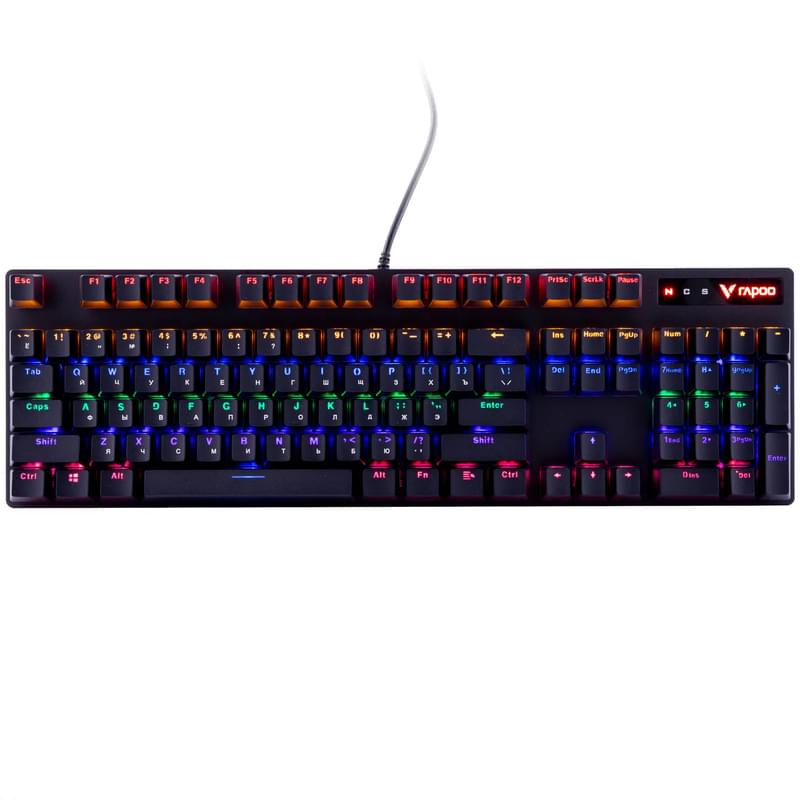 Клавиатура игровая проводная USB Rapoo V500PRO RGB, MX Blue - фото #0, Technodom.kz