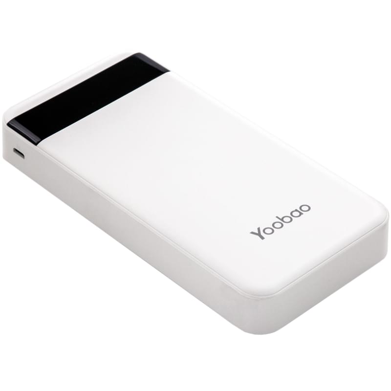 Внешний аккумулятор Yoobao, 20000Mah, M20Q, Quick Charge 3.0, LED, White (YB-M20Q/W) - фото #4, Technodom.kz