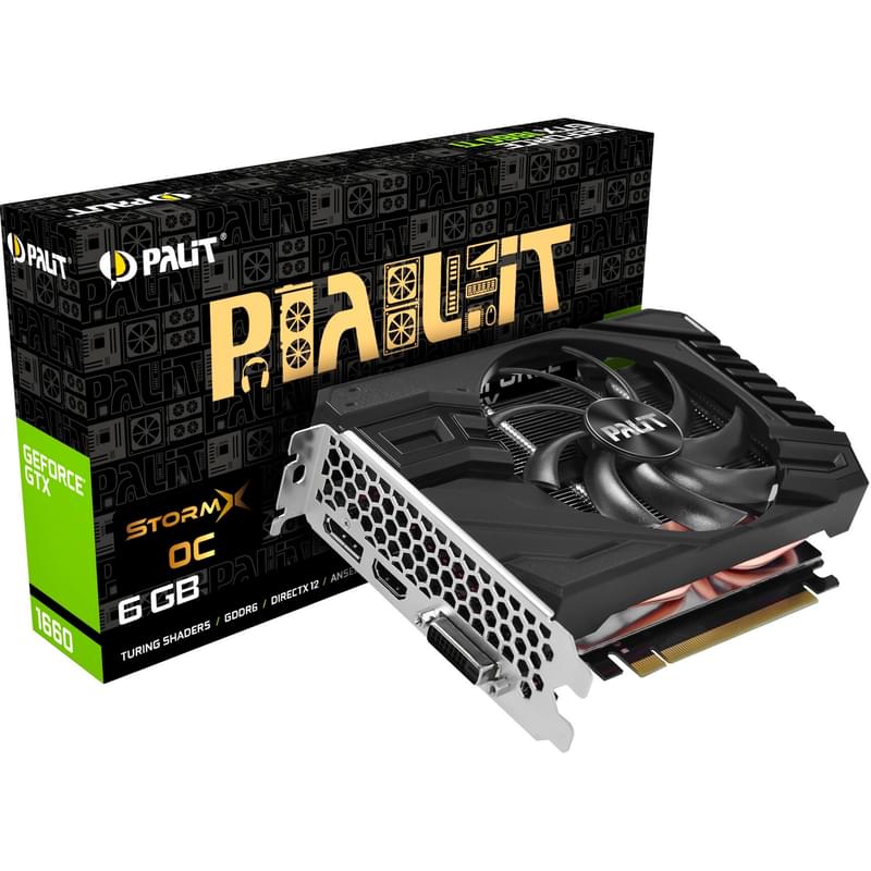 Видеокарта Palit GTX 1660 STORMX 6GB OC 192bit/G5 (HDMI+DP+DVI-D) (NE51660S18J9-165F) - фото #7, Technodom.kz