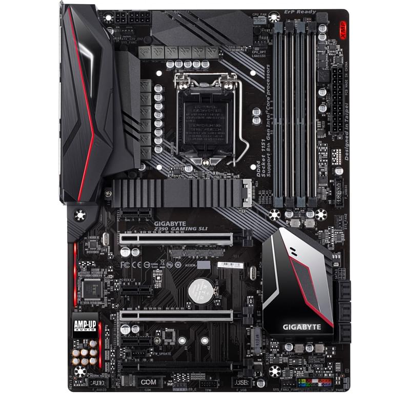 Материнская плата Gigabyte Z390 GAMING SLI LGA1151 4DDR4 PCI-E 3x16 3x1 (HDMI) ATX - фото #0, Technodom.kz