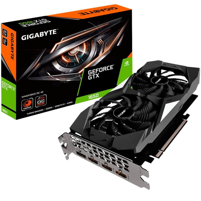 Видеокарта Gigabyte GTX 1650 WINDFORCE OC 4GB 128bit/G5 (HDMI+DP) (GV-N1650WF2OC-4GD) - фото #5, Technodom.kz