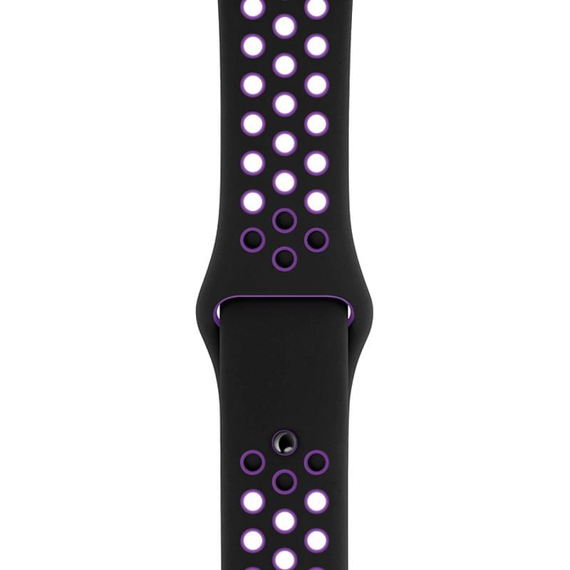 Браслет Apple 44mm Black/Hyper Grape Nike Sport Band, S/M/L (MV862ZM/A) - фото #0, Technodom.kz