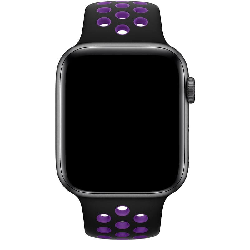 Браслет Apple 44mm Black/Hyper Grape Nike Sport Band, S/M/L (MV862ZM/A) - фото #2, Technodom.kz