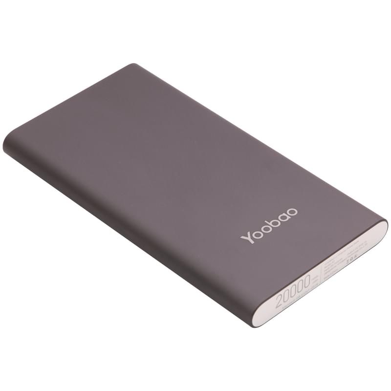 Внешний аккумулятор Yoobao, 20000Mah, A2, Slim, Grey (YB-A2/GR) - фото #2, Technodom.kz