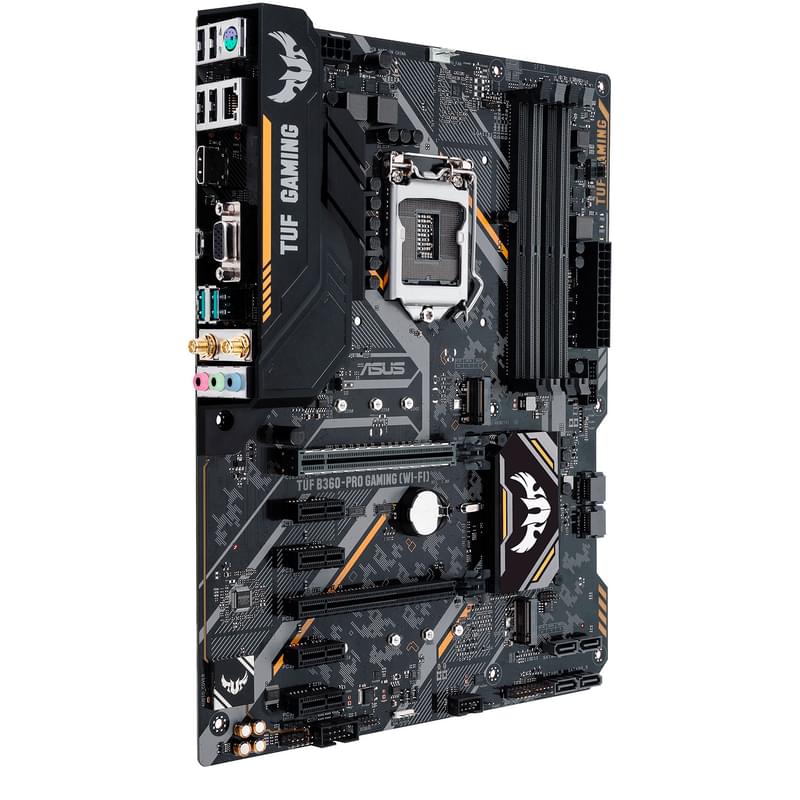 Материнская плата Asus TUF B360-PRO GAMING LGA1151 4DDR4 PCI-E 2x16 4x1 (HDMI+VGA) ATX - фото #1, Technodom.kz