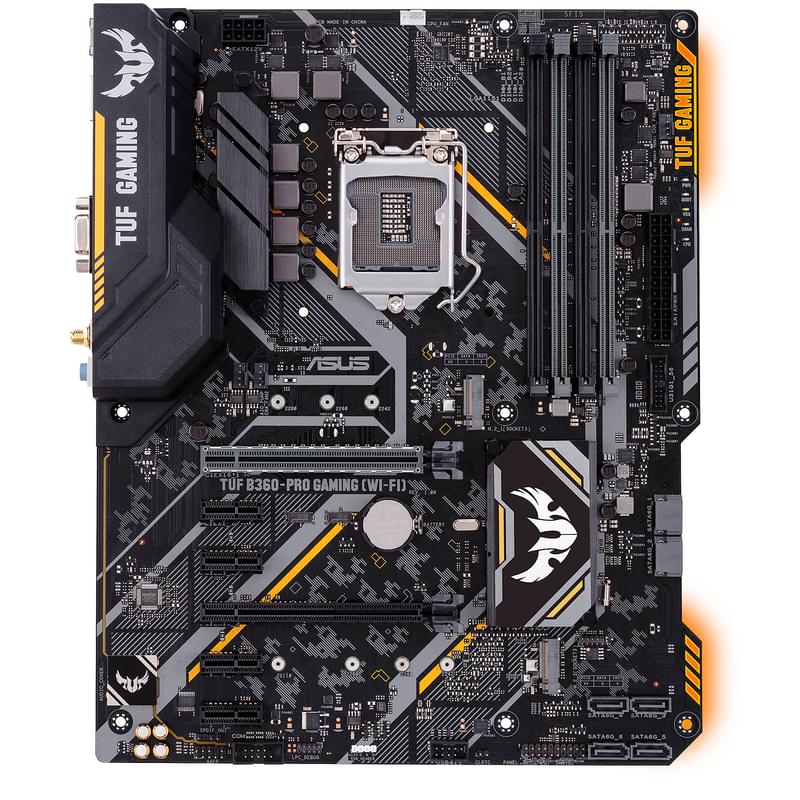 Материнская плата Asus TUF B360-PRO GAMING LGA1151 4DDR4 PCI-E 2x16 4x1 (HDMI+VGA) ATX - фото #2, Technodom.kz