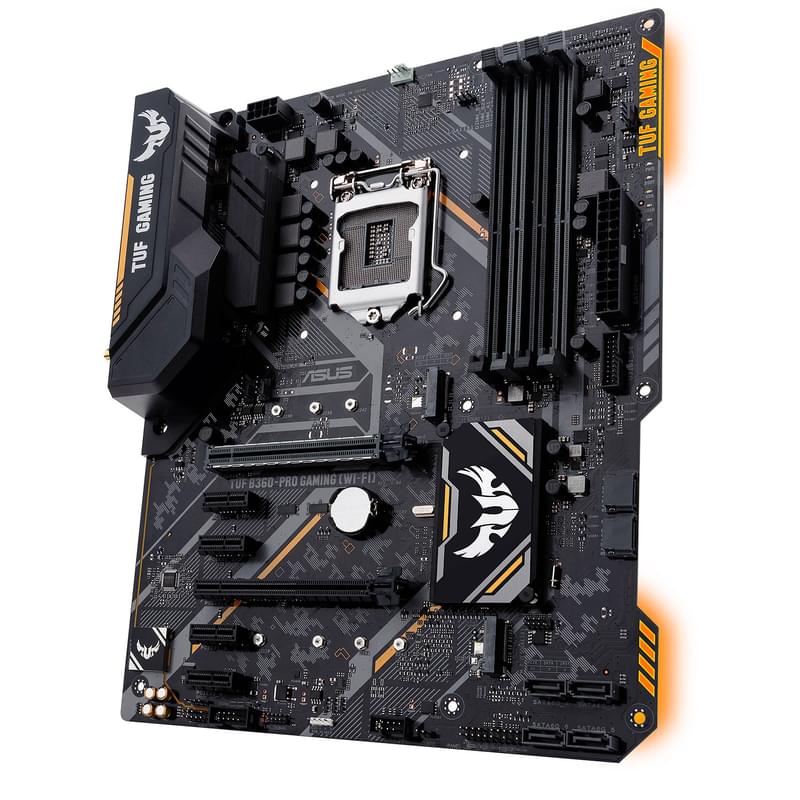 Материнская плата Asus TUF B360-PRO GAMING LGA1151 4DDR4 PCI-E 2x16 4x1 (HDMI+VGA) ATX - фото #3, Technodom.kz