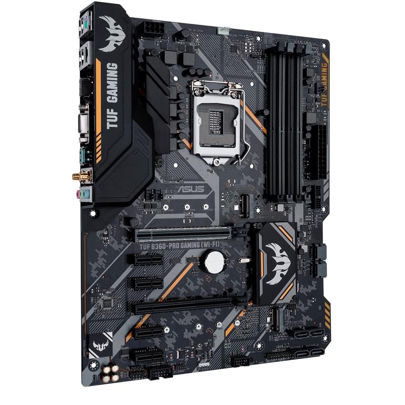 Материнская плата Asus TUF B360-PRO GAMING LGA1151 4DDR4 PCI-E 2x16 4x1 (HDMI+VGA) ATX - фото #4, Technodom.kz