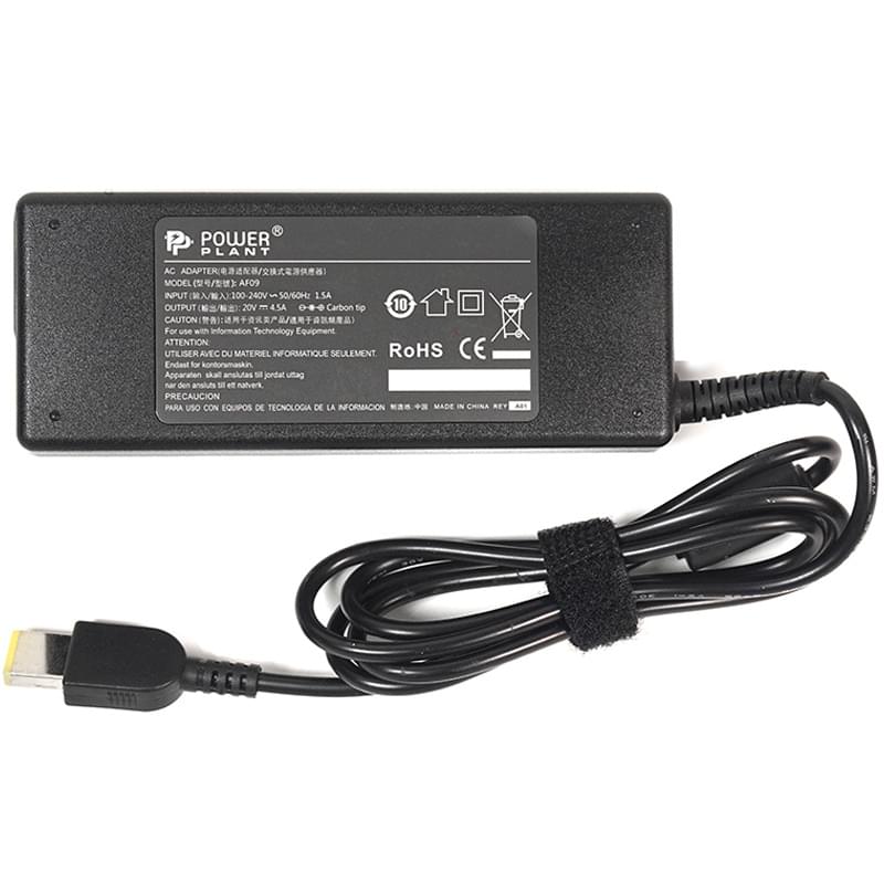 Блок питания для ноутбуков PowerPlant IBM/LENOVO 220V, 20V 90W 4.5A (Special) - фото #0, Technodom.kz