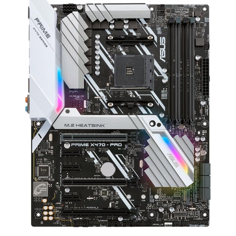 Материнская плата Asus PRIME X470-PRO AM4 4DDR4 PCI-E 3x16 3x1 (HDMI+DP) ATX - фото #0, Technodom.kz