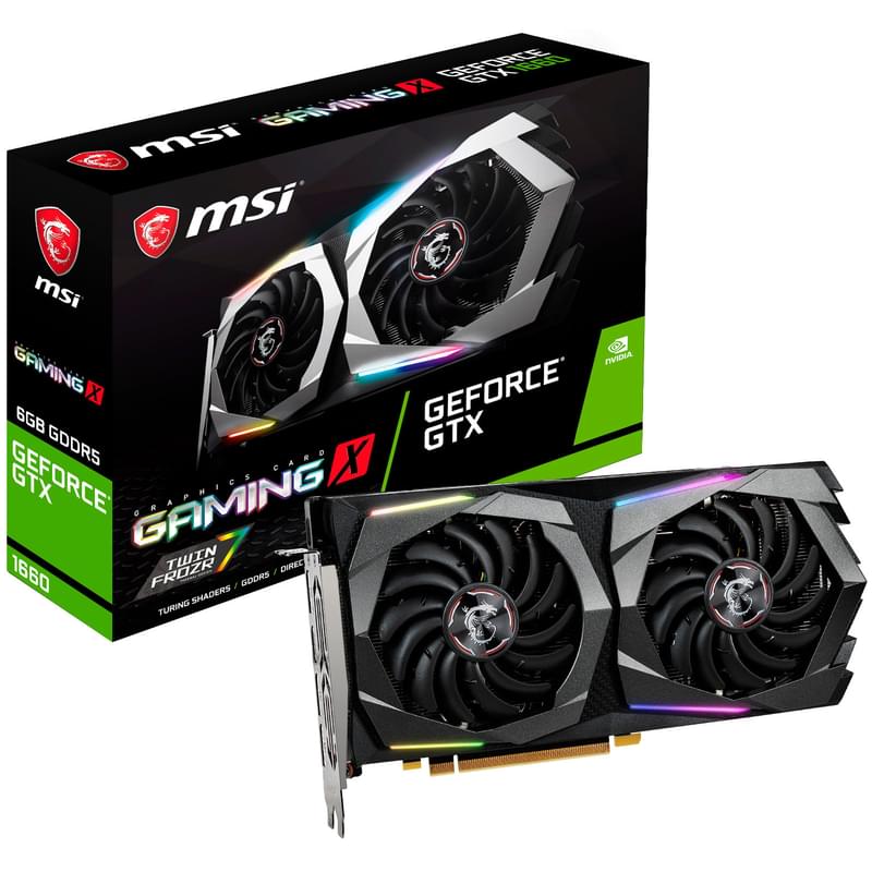 Видеокарта MSI GTX 1660 GAMING X 6GB 192bit/G5 (HDMI+3DP) (GTX 1660 GAMING X 6G) - фото #2, Technodom.kz