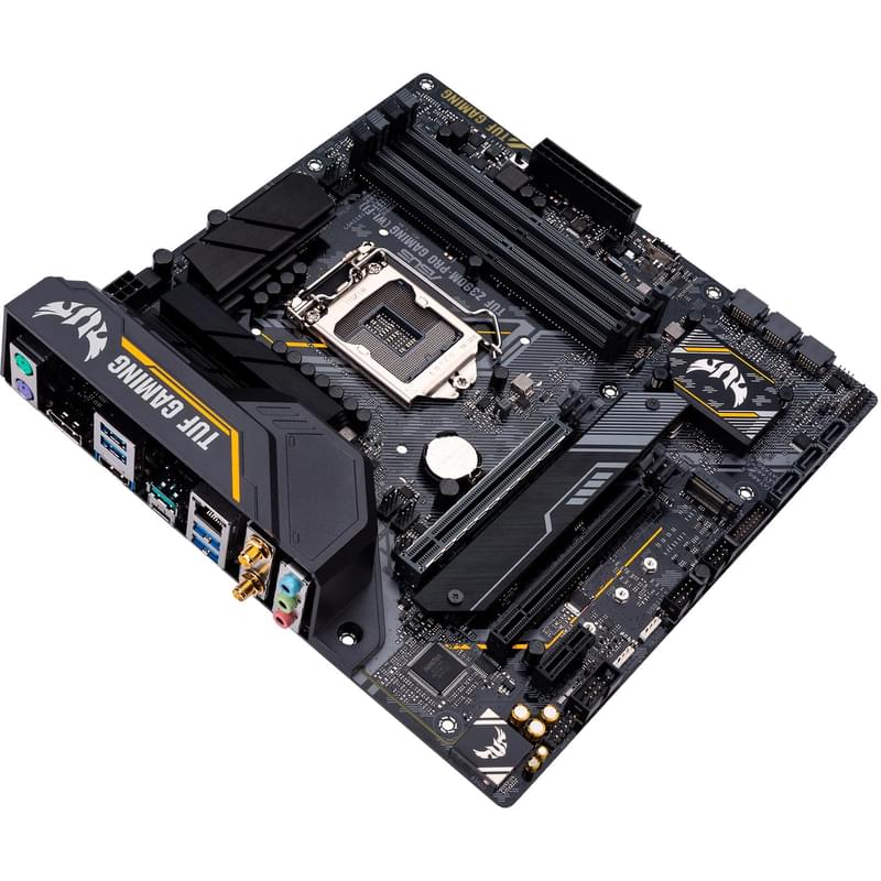 Материнская плата Asus TUF Z390M-PRO GAMING (WI-FI) LGA1151 Z390 4DDR4 PCI-E 2x16 1x1 ATX - фото #1, Technodom.kz