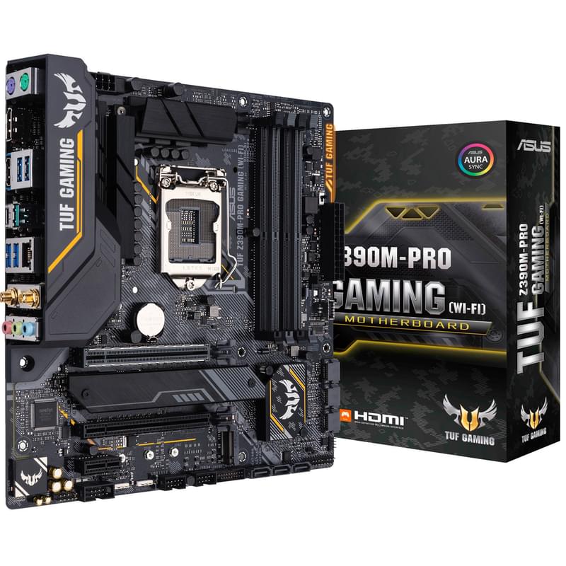 Материнская плата Asus TUF Z390M-PRO GAMING (WI-FI) LGA1151 Z390 4DDR4 PCI-E 2x16 1x1 ATX - фото #5, Technodom.kz