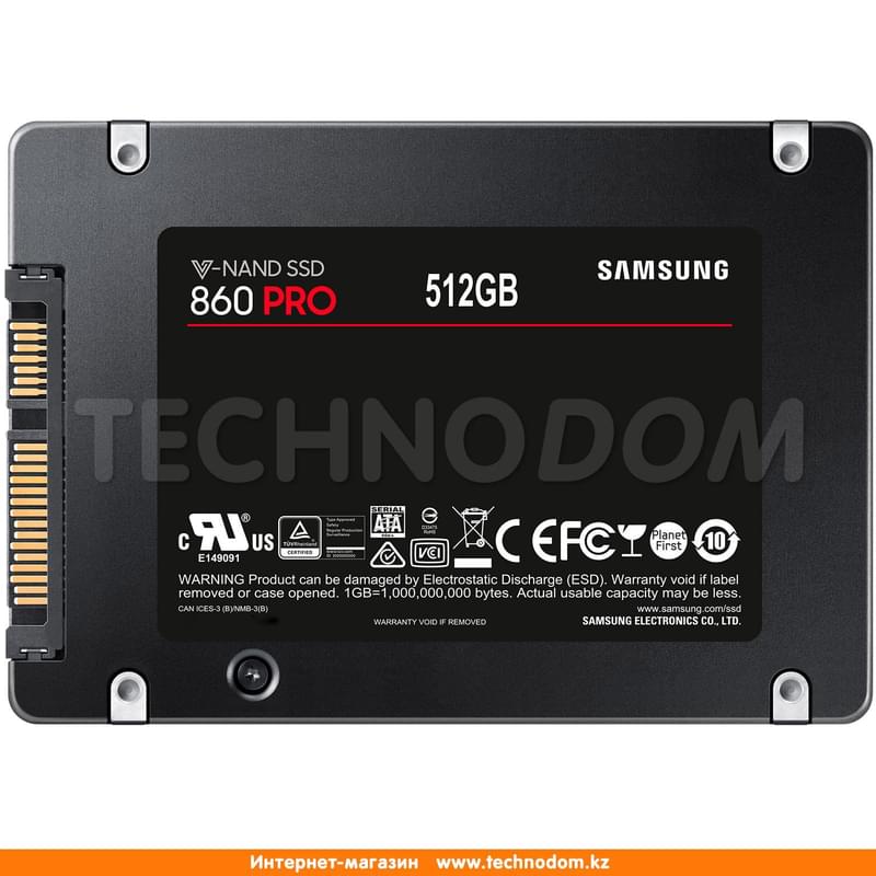 Внутренний SSD 2.5" 7мм 512GB Samsung 860 PRO, SATA-III 3D MLC (MZ-76P512BW) - фото #3, Technodom.kz