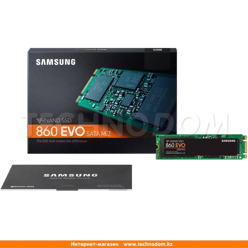 Внутренний SSD M.2 2280 500GB Samsung 860 EVO SATA-III 3D TLC (MZ-N6E500BW) - фото #1, Technodom.kz