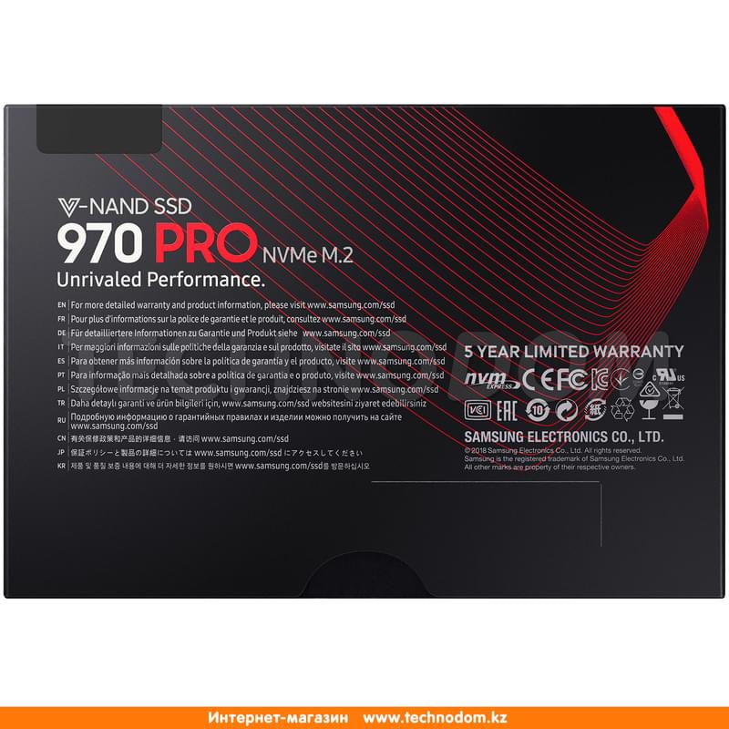 Внутренний SSD M.2 2280 1TB Samsung 970 PRO PCIe 3.0 x4 3D MLC (MZ-V7P1T0BW) - фото #5, Technodom.kz