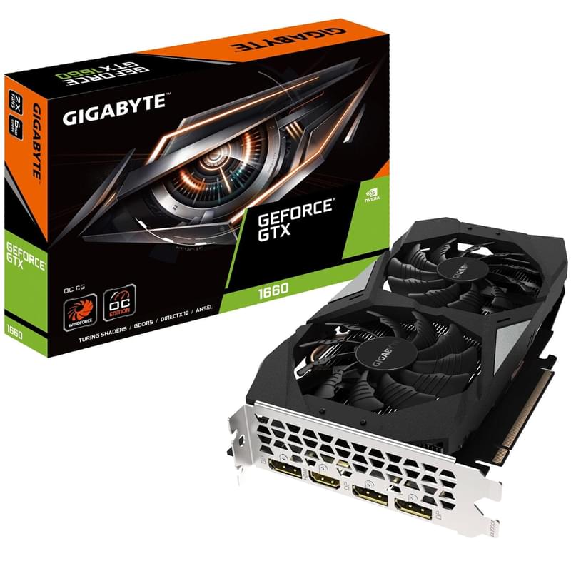 Видеокарта Gigabyte GTX 1660 WINDFORCE OC 6GB 192bit/G5 (HDMI+3DP) (GV-N1660OC-6GD) - фото #3, Technodom.kz