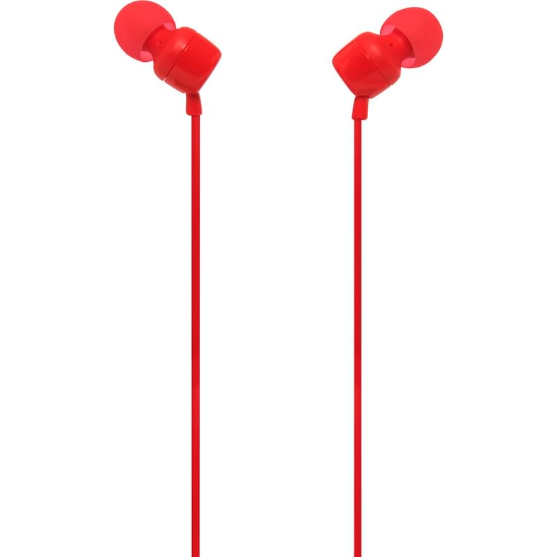 Наушники Вставные с Микрофоном JBL JBLT110, Red - фото #2, Technodom.kz