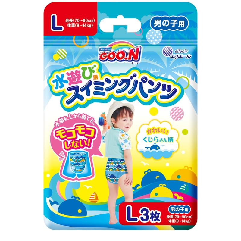 Трусики-подгузники для плавания Goon для мальчиков L 9-14 кг 3 шт - фото #0, Technodom.kz