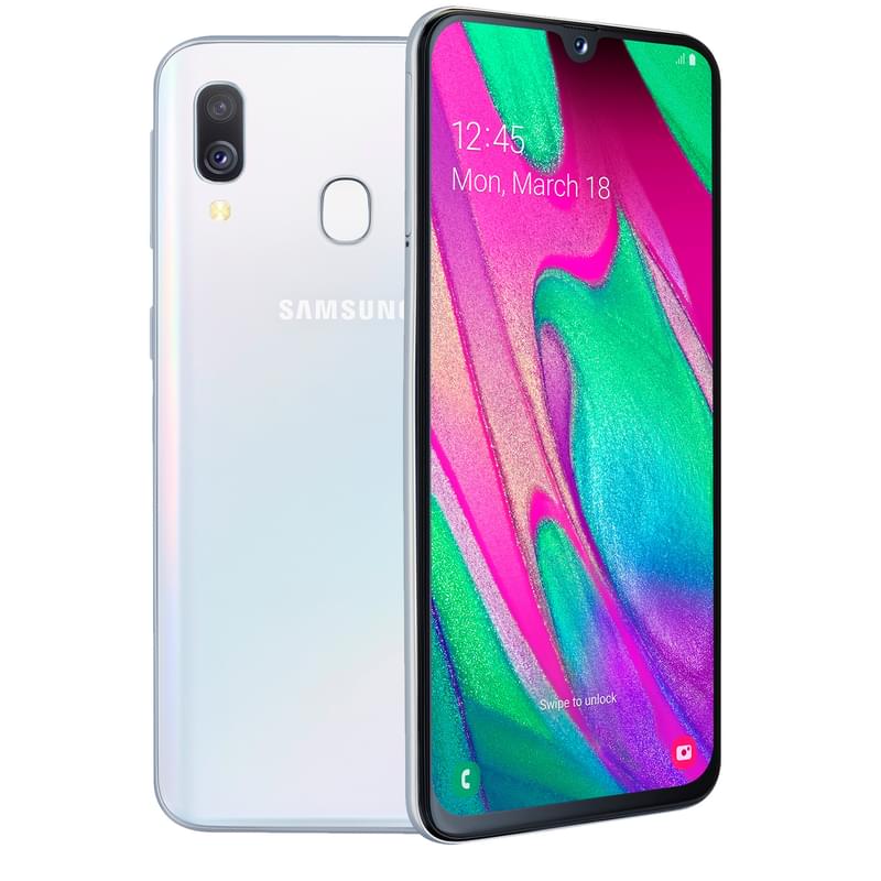 Смартфон Samsung Galaxy A40 64GB White - фото #0, Technodom.kz