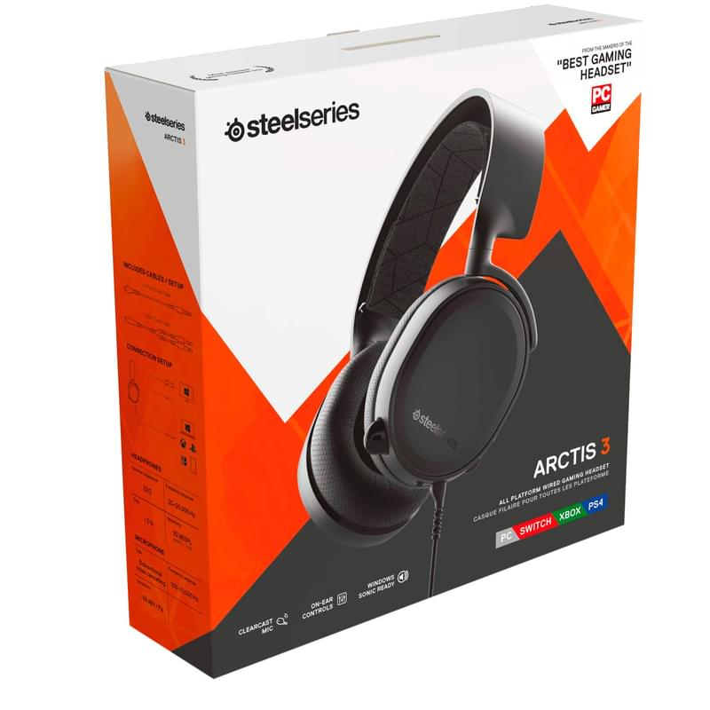 Игровая гарнитура SteelSeries Arctis 3, Black 2019 (61503) - фото #5, Technodom.kz