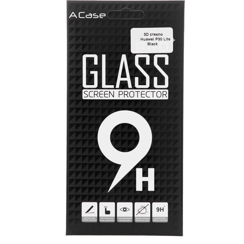 Защитное стекло для Huawei P30 Lite A-Case 3D, Black - фото #0, Technodom.kz