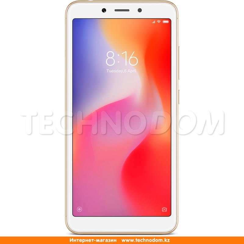 Смартфон Xiaomi Redmi 6A 16GB Gold - фото #1, Technodom.kz