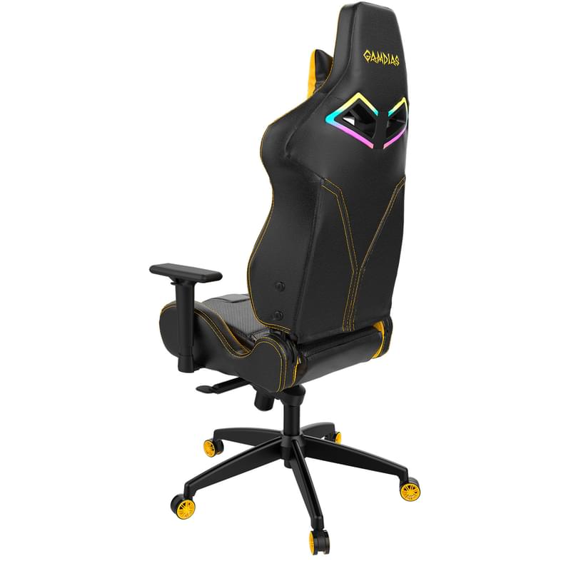 Игровое компьютерное кресло Gamdias ACHILLES M1A RGB, Black/Yellow (ACHILLES M1A L BY) - фото #5, Technodom.kz