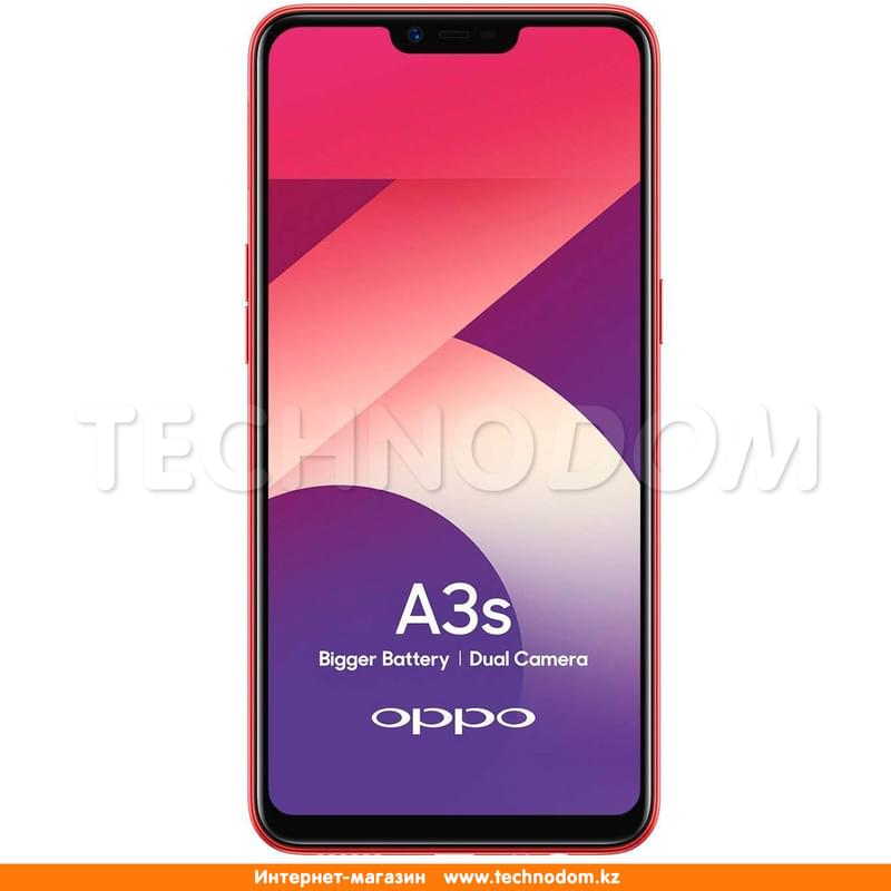Смартфон OPPO A3s 16GB Red - фото #1, Technodom.kz