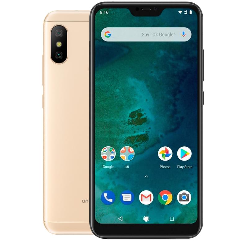 Смартфон Xiaomi MI A2 Lite 32GB Gold - фото #0, Technodom.kz