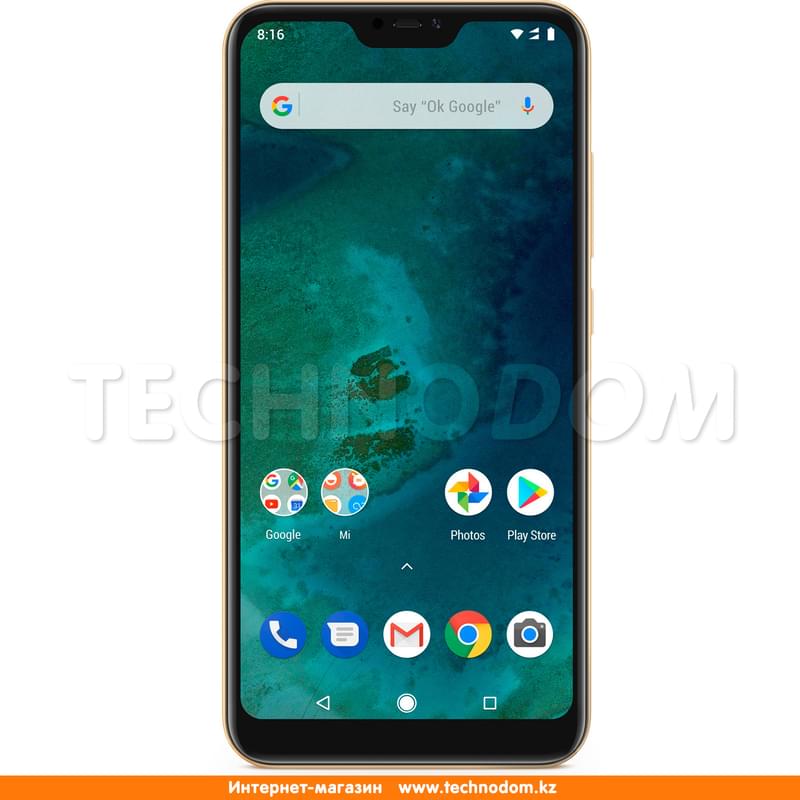 Смартфон Xiaomi MI A2 Lite 32GB Gold - фото #1, Technodom.kz