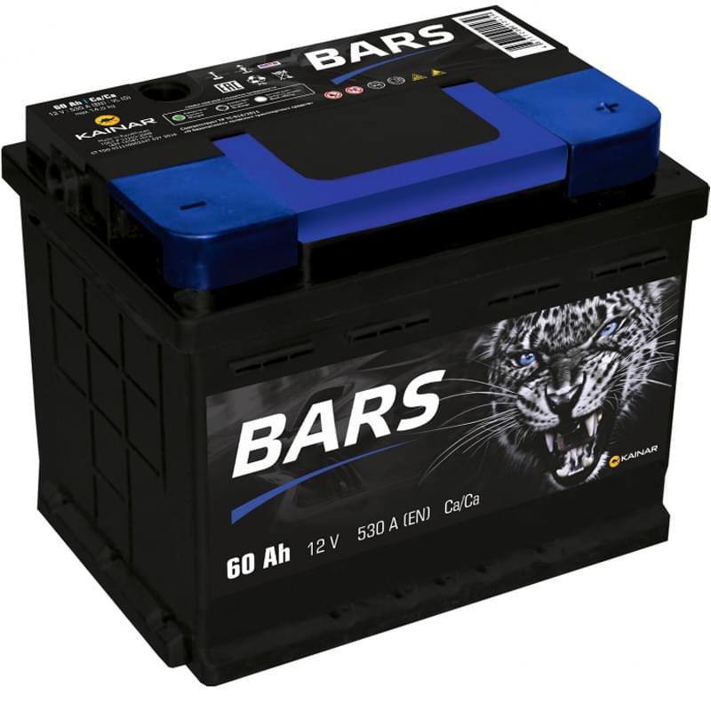 Аккумулятор Bars 60Ah "- +" (6CT-60AhL) - фото #0, Technodom.kz