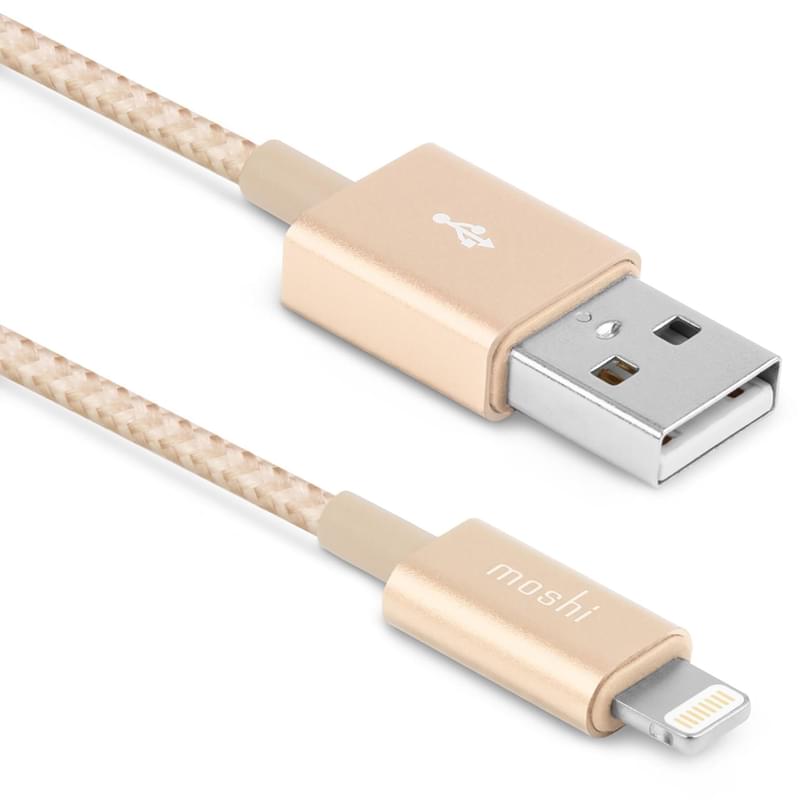 Кабель USB 2.0 - Lightning, Moshi, 1.2м, Gold (99MO023223) - фото #1, Technodom.kz