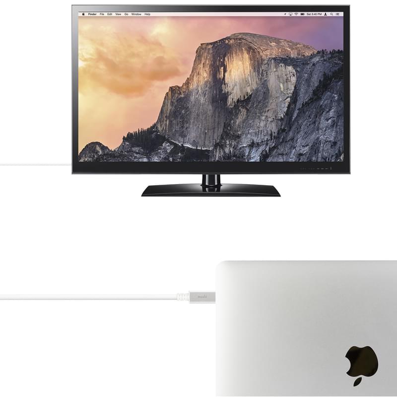 Кабель USB Type-C - DisplayPort, Moshi, 1.5м, White (99MO084102) - фото #5, Technodom.kz