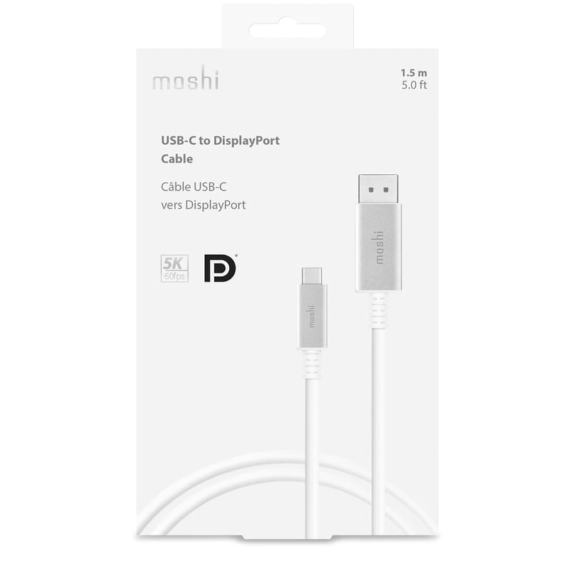Кабель USB Type-C - DisplayPort, Moshi, 1.5м, White (99MO084102) - фото #7, Technodom.kz