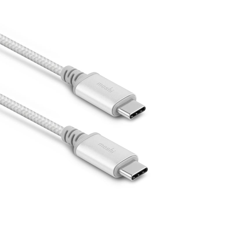 Кабель USB Type-C - USB Type-C, Moshi, 1м, Jet Silver (99MO084244) - фото #2, Technodom.kz