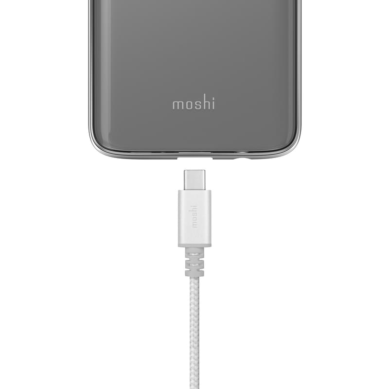 Кабель USB Type-C - USB Type-C, Moshi, 1м, Jet Silver (99MO084244) - фото #3, Technodom.kz