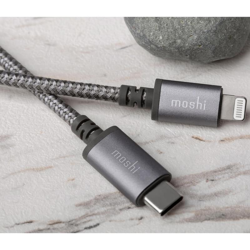 Moshi, USB кабелі Type-C - Lightning, 1.2м, Gray (99MO084041) - фото #4, Technodom.kz