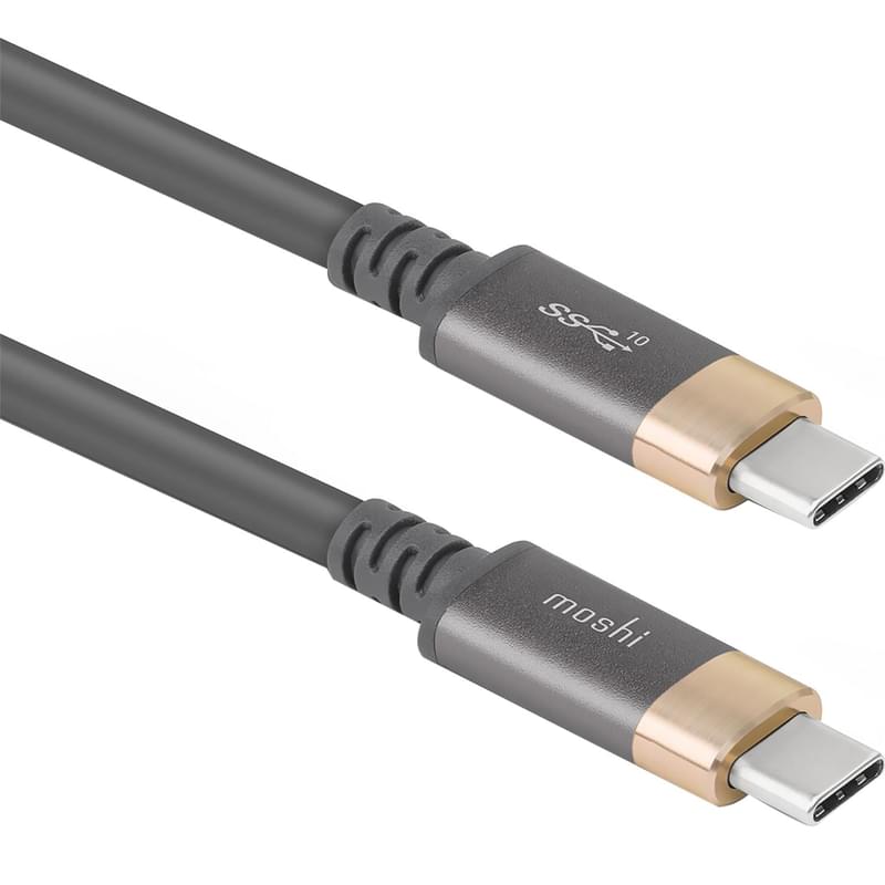 Кабель USB Type-C - USB Type-C, Moshi, 1м, Gray/Gold (99MO084031) - фото #0, Technodom.kz