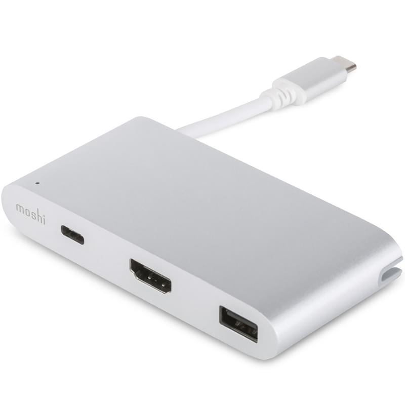 Адаптер USB Type-C to 1*USB 2.0, 1*HDMI, 1*Type-C, Moshi, Silver (99MO084204) - фото #1, Technodom.kz