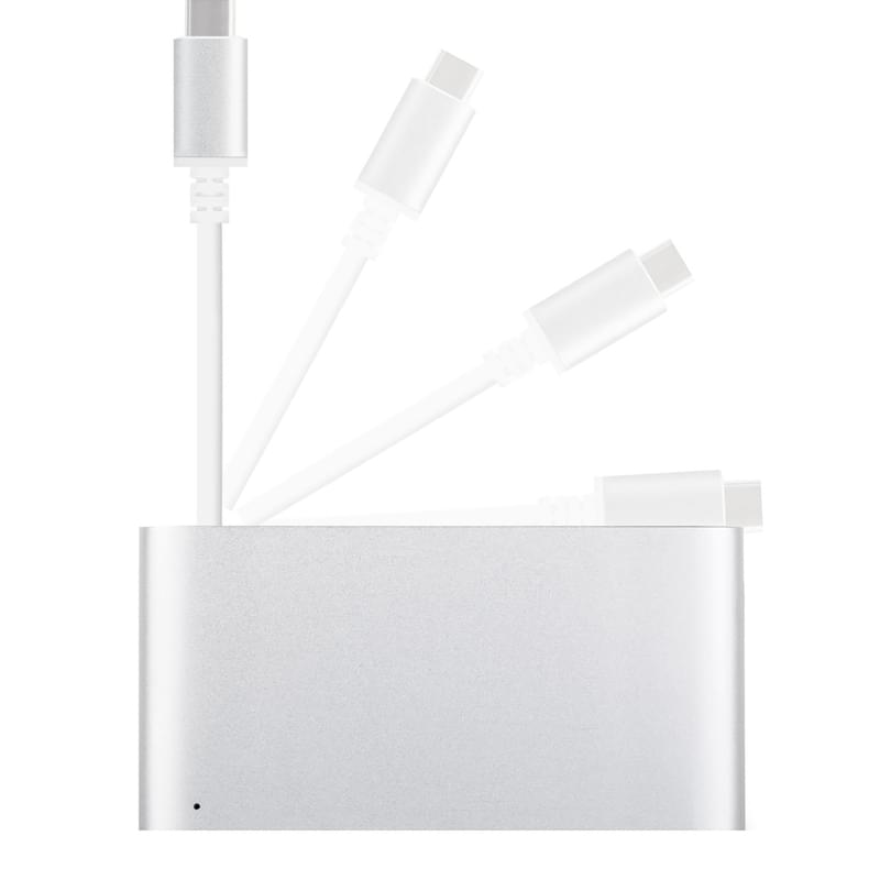 Адаптер USB Type-C to 1*USB 2.0, 1*HDMI, 1*Type-C, Moshi, Silver (99MO084204) - фото #3, Technodom.kz