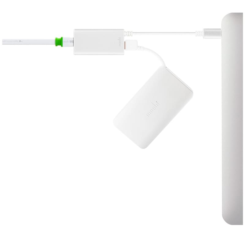 Адаптер USB Type-C to Ethernet Adapter, RJ-45, до 1000 Мбит/с, Silver (99MO084203) - фото #3, Technodom.kz