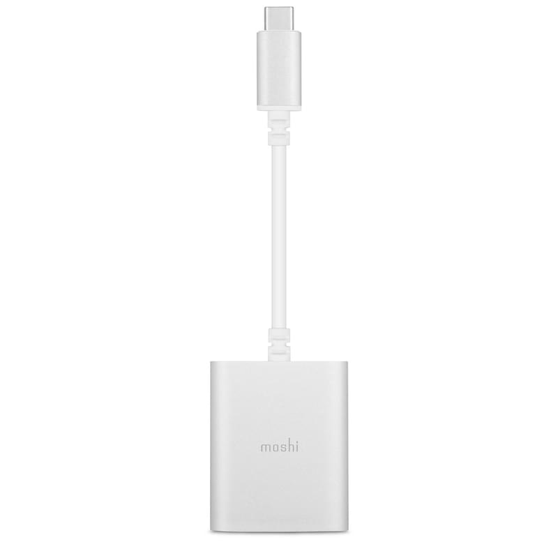 Адаптер Moshi, Type-C - 1*USB Type-C, 1*3,5 мм для наушников (MFG), Silver (99MO084246) - фото #0, Technodom.kz