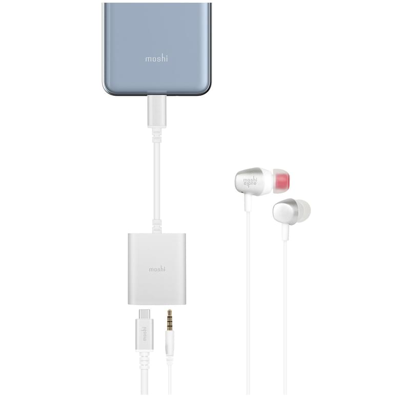 Адаптер Moshi, Type-C - 1*USB Type-C, 1*3,5 мм для наушников (MFG), Silver (99MO084246) - фото #3, Technodom.kz