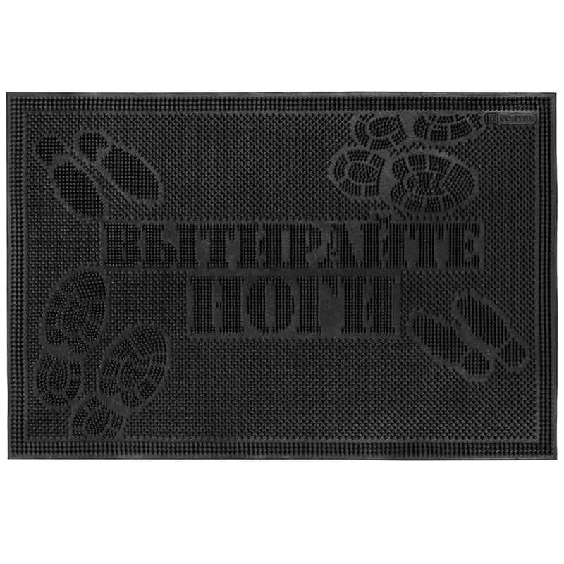 Коврик Vortex придверный 40*60 см, черный,  "Вытирайте ноги" - фото #1, Technodom.kz Коврик Vortex придверный 40*60 см, черный,  "Вытирайте ноги" - фото #1, Technodom.kz