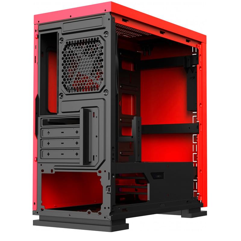 ПК корпус GameMax EXPEDITION H605-RD TG Mini-Tower, window, Red mATX (EXPEDITION H605-RD) - фото #6, Technodom.kz