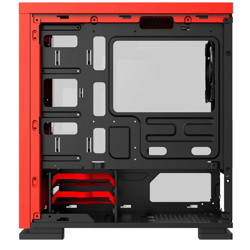 ПК корпус GameMax EXPEDITION H605-RD TG Mini-Tower, window, Red mATX (EXPEDITION H605-RD) - фото #7, Technodom.kz