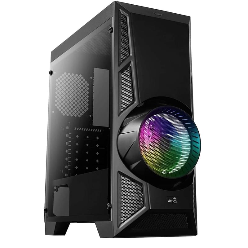 ПК корпус Aerocool AeroEngine RGB Mid-Tower, window, Black mATX - фото #0, Technodom.kz